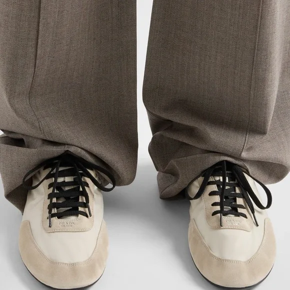 Prada Collapse Re-Nylon and suede elasticized sneakers - Picture 3 of 12